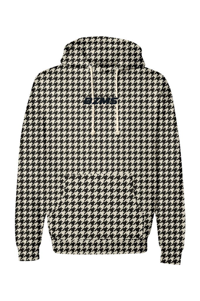 BZMS EMBROIDERED HOUNDSTOOTH HOODIE