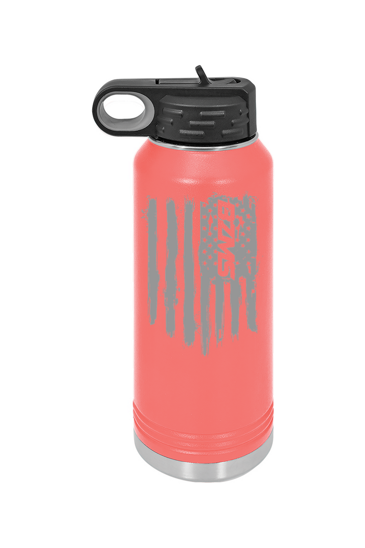 BZMS FLAG 32 oz. Stainless Steel Water Bottle