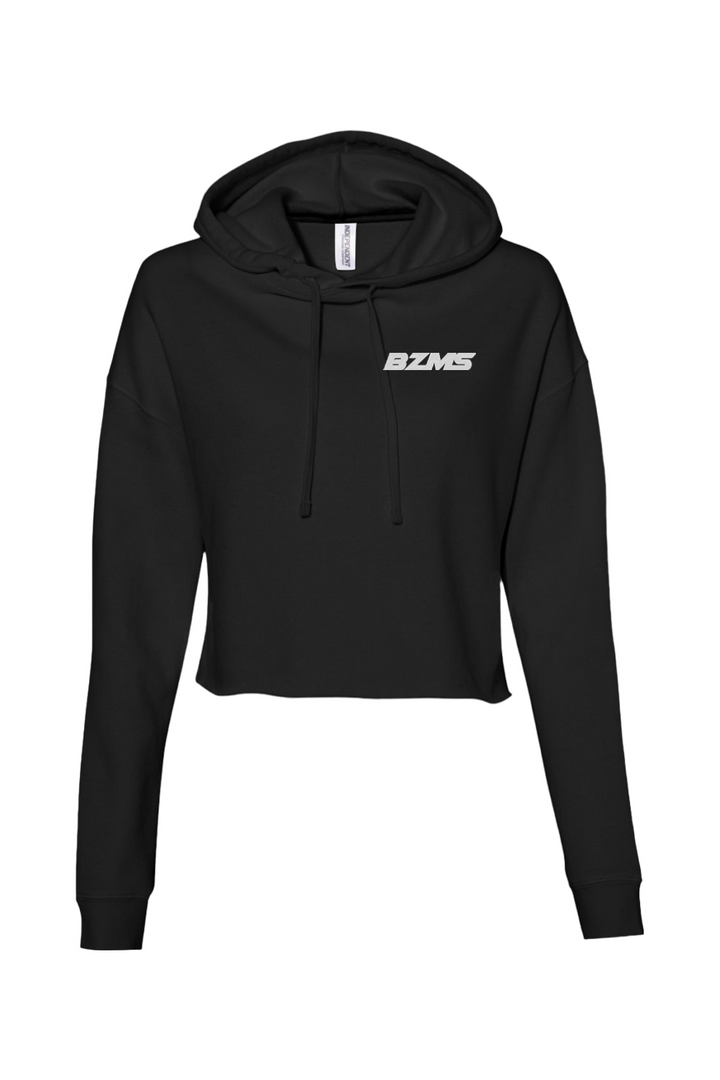 BZMS Cropped Embroidered Hoodie