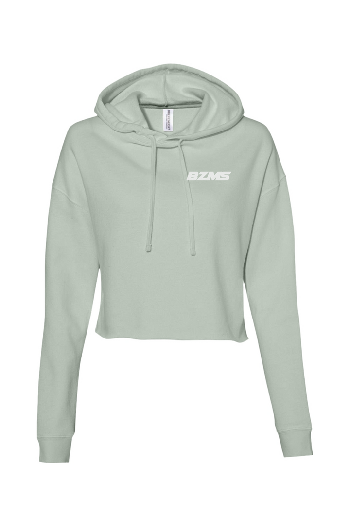 BZMS Cropped Embroidered Hoodie