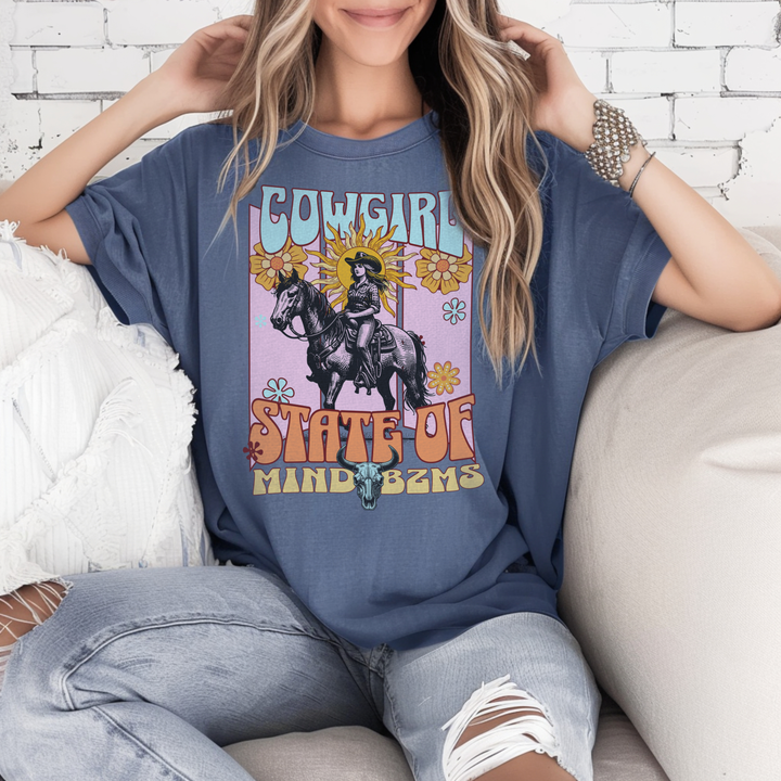 BZMS Comfort Colors Cowgirl Tee